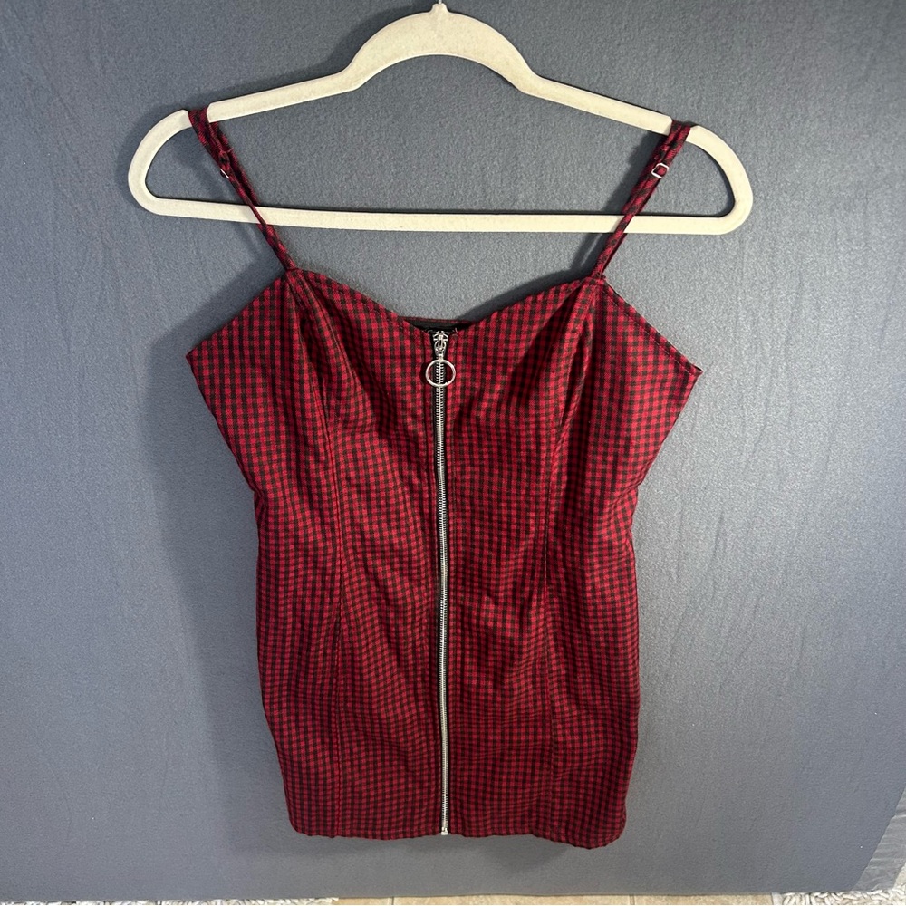 Forever 21 Red and Black Plaid Dress Size Medium